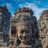 Figuras del templo de Bayon Angkor, Cambodia
