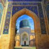 Portalada mausuleu Gur Amir de Samarcanda, Uzbekistan