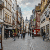 Fotografia del carrer principal de Rouen