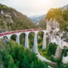 Vista panoràmica del tren Bernina Express