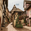 Carrers de la ciutat d'Eguisheim, a la Selva Negra i Alsàcia