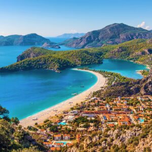 oludeniz beach and lagoon Turkey