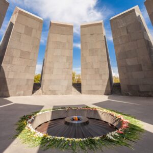 Inside Tsitsernakaberd - The Armenian Genocide memorial complex, it is Armenia official memorial dedicated to the victims of the Armenian Genocide in Yerevan.